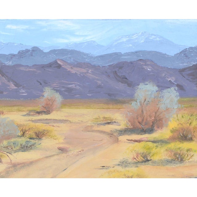 American Mid-Century Palm Springs Landscape Original Oil on Canvas by Alice v. Hussey Hayes For Sale - Image 3 of 7
