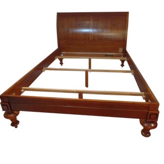 Traditional Grange Cherrywood King Size Sleigh Bed For Sale