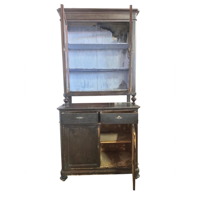 Antique Tuscan Showcase Cabinet For Sale - Image 4 of 5