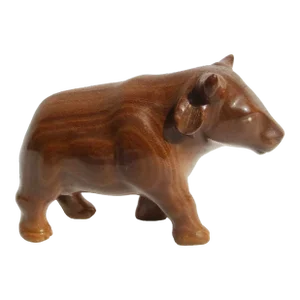 Tiger's Eye Carved Oxen