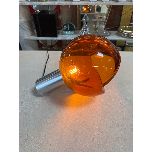 Space Age Table Lamp by Flavio Poli , Murano Glass. Italy 1970s. For Sale - Image 10 of 12