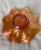 This beautiful glass dish was designed by Northwood company in their highly coveted iridescent Marigold Rosette style. The...