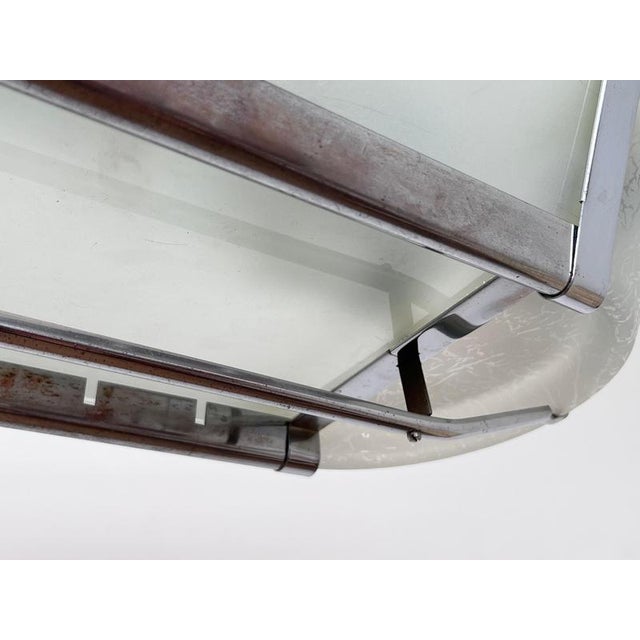 Silver Bauhaus Chrome Pendant Light, Former Czechoslovakia, 1940s For Sale - Image 8 of 16