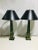 Metal 1970s Empire Style Faux Marble Lamps - a Pair For Sale - Image 7 of 7