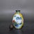 This is a finely crafted antique cloisonné enamel snuff bottle, featuring a vibrant yellow ground decorated with a...