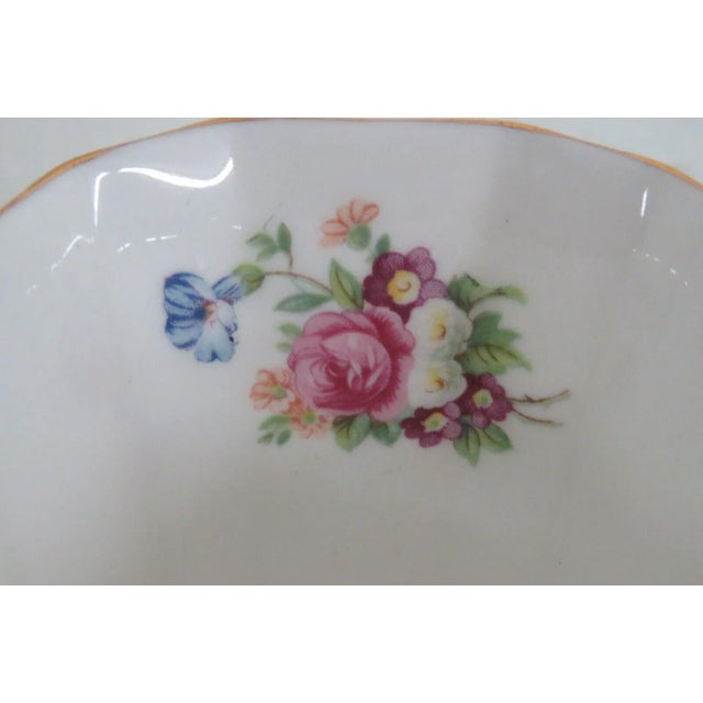 White Elizabethan England Bone China Floral White and Gold Tea Cup and Saucer For Sale - Image 8 of 12