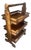 Mid Century Burnt Bamboo 3 Tier Butler Caddy For Sale
