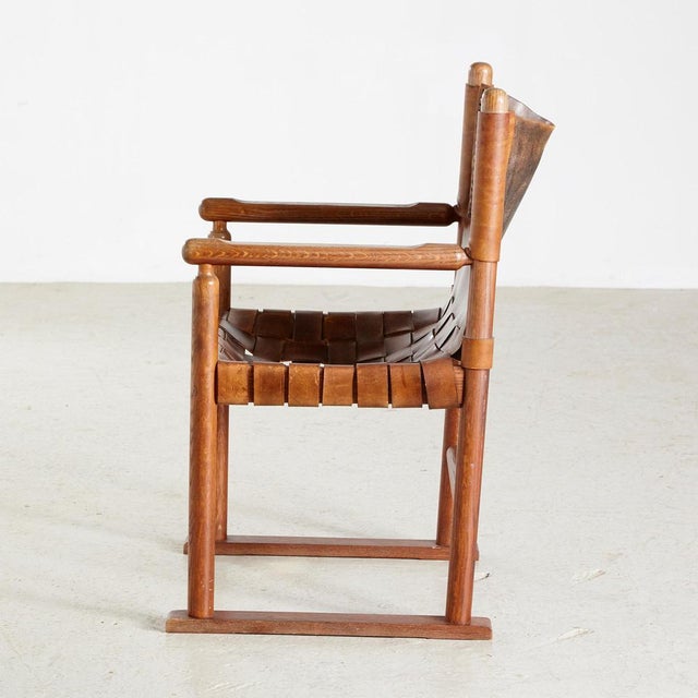 Oak Lounge Chair, 1970s For Sale - Image 3 of 12