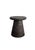Sculptural Burnt Suar Wood Side Table in Espresso Finish, Hand-Hewn Detailing For Sale - Image 4 of 5