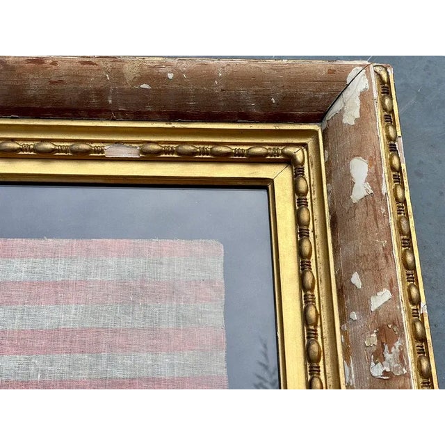 19th Century Circa 1890 Antique Gauze 44 Star American Flag in Frame For Sale - Image 5 of 11