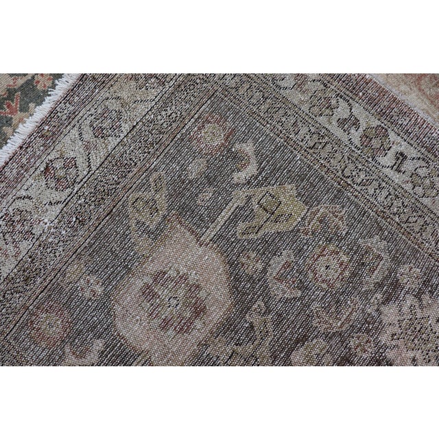 Antique Persian Malayer Runner With Soft Blue Field With Floral 3'1 X 15'10 For Sale - Image 14 of 14