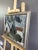 1967 Mid-Century Modern Swedish "House by the Trees" Vintage Landscape Oil Painting, Framed For Sale - Image 11 of 11