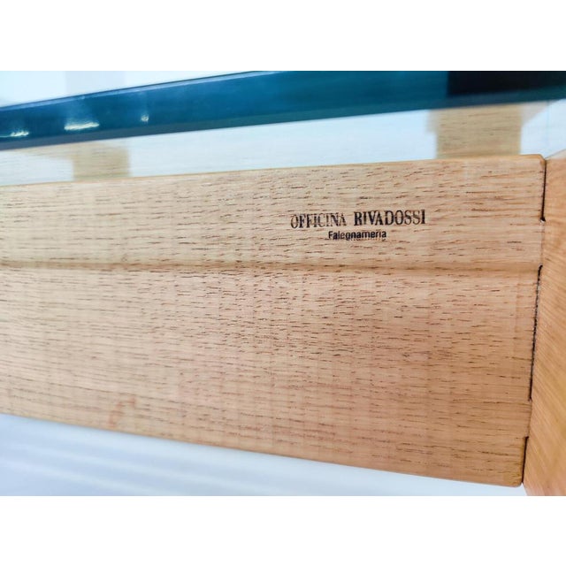 Mid-Century Modern Coffee Table in Wood and Glass attributed to Guiseppe Rivadossi, Italy, 1950s For Sale - Image 3 of 10