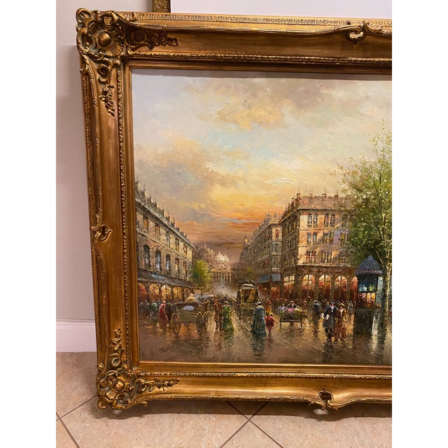 Mid 20th Century Large Oil Painting in the Manner of Édouard-Leon Cortes, Paris France For Sale - Image 11 of 13