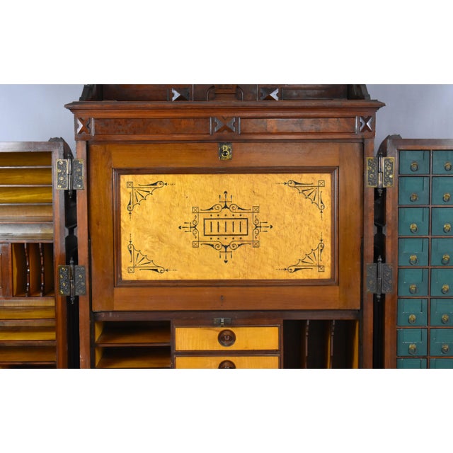 Wood 19th Century American Walnut Wells Fargo Desk by Wooton Desk. Co For Sale - Image 7 of 18