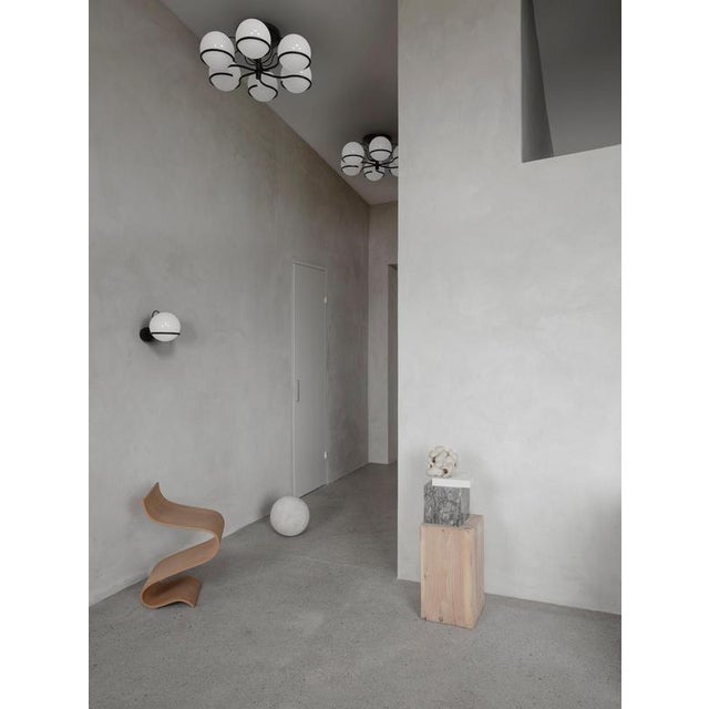 Contemporary Le Sfere Model 2042/6 Ceiling Light in Opaline Glass by Gino Sarfatti For Sale - Image 3 of 5