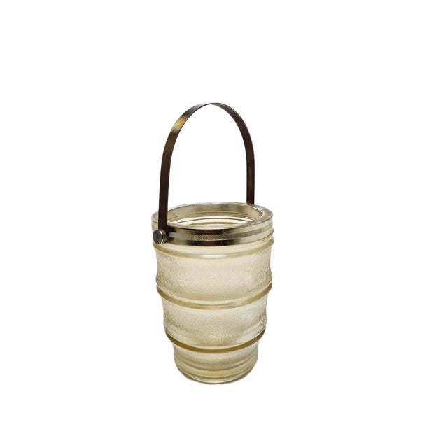 Glass Art Deco Ice Bucket, Belgium, 1950s For Sale - Image 7 of 10