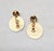 Vintage 1970s Signed Napier Off White, Black & Goldtone Disc Pendant Clip Earrings-2 Pieces For Sale In Philadelphia - Image 6 of 7