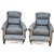 Elevate Your Living Space With This Exquisite Pair of Recliners & Matching Ottoman For Sale - Image 9 of 12