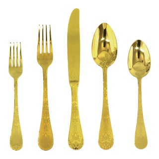 Mepra Casablanca 20-Piece Flatware Set, Oro For Sale