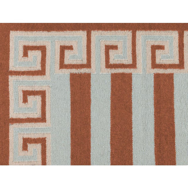 Part & Parcel Goods Wool Stripe Runner, 2’6” x 10', Sky Blue, Topaz and Eggshell For Sale - Image 4 of 4