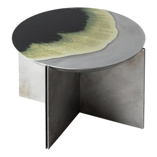H4 Hand Decorated Metal & Aluminium Side Table by Studio Nyx For Sale