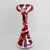 A fine antique Art Nouveau glass and silver vase. In cranberry (or red) glass in a garlic top, inverted trumpet form. With...