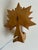 1950s Swedish Hand-Carved Maple Leaf Wall Lamp with Sisal Shade, 1950s For Sale - Image 5 of 13