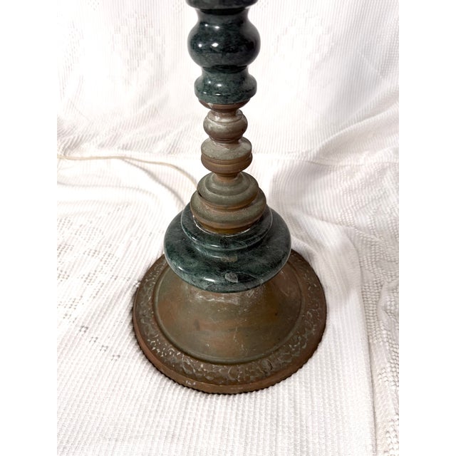 Frederick Cooper Brass and Green Marble Floor Lamp For Sale - Image 11 of 15