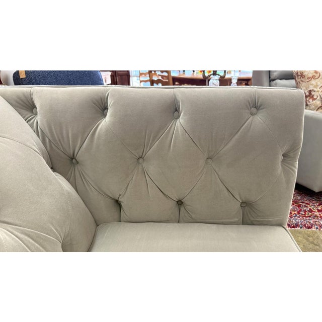2020s Stickley Greige Upholstered and Tufted Draper Sofa For Sale - Image 5 of 18