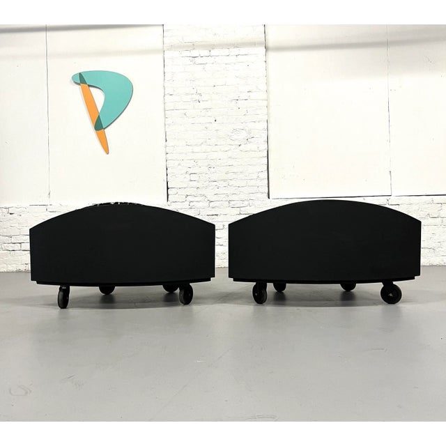 Metal Custom Made Steel Chairs on Wheels For Sale - Image 7 of 10