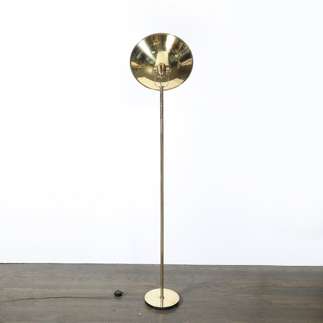 Pair of Mid-Century Articulating Polished Brass Torchieres Signed Nessen Studios For Sale - Image 12 of 18