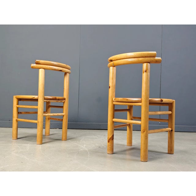 Vintage Dining Chairs in Pine, 1980s, Set of 6 For Sale - Image 4 of 18