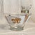 Chip and Dip with hanging gold bracket for the smaller bowl to rest in. White panel with Gold Fleur de lis decorate this...