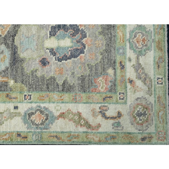 Turkish Oushak Rug 2'7" x 5'2" #17402 For Sale - Image 4 of 8