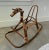 Franco Albini 1960s Italian Bent Bamboo & Rattan Rocking Horse Attributed to Franco Albini For Sale - Image 4 of 11