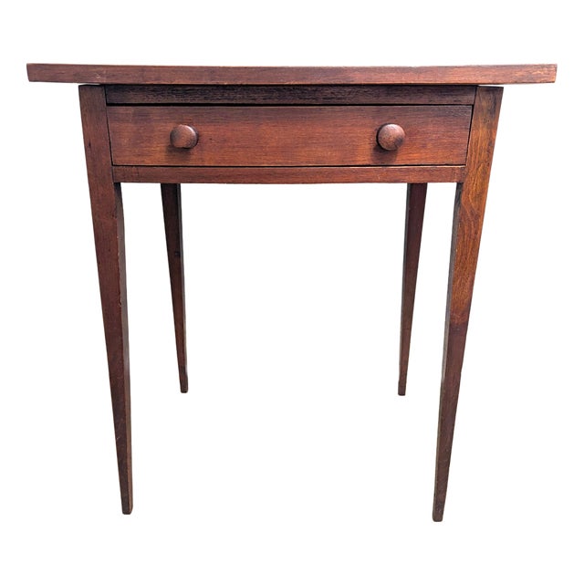 Early 19th Century Walnut Side Table Desk Federal Style Hepplewhite For Sale
