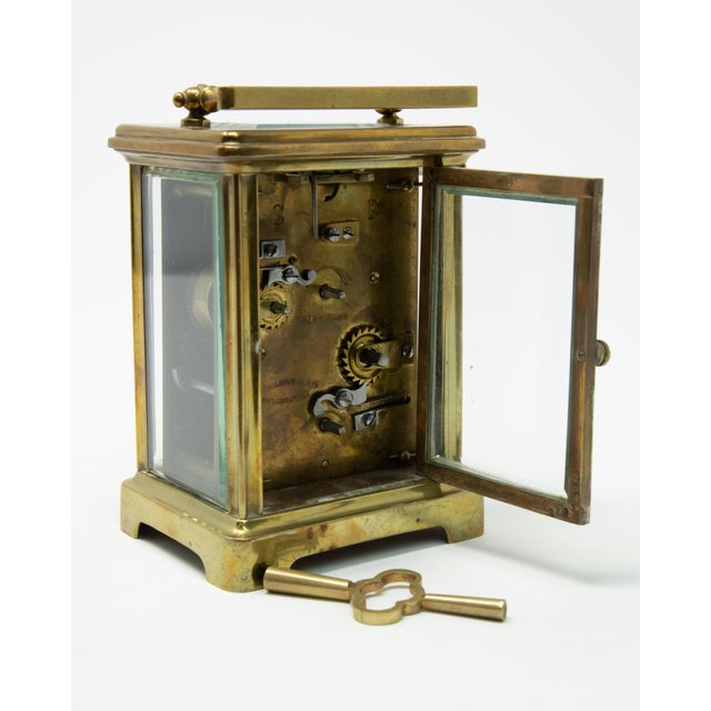 Early 20th Century J. E.Caldwell & Co. Brass Carriage Clock For Sale - Image 5 of 11