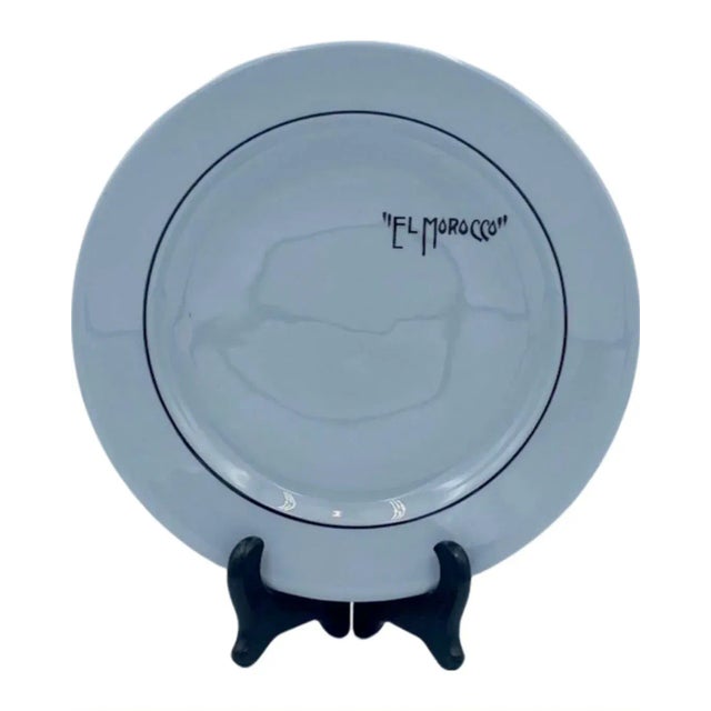 Vintage El Morocco Nightclub New York Nyc Dinner Plate For Sale - Image 11 of 12