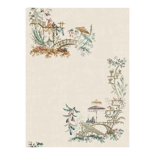 Chinoiserie Coconut Wallpaper Sample For Sale