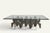 Silver Minimalist Sculptural Coffee Table in Metal and Glass, 1980s For Sale - Image 8 of 18