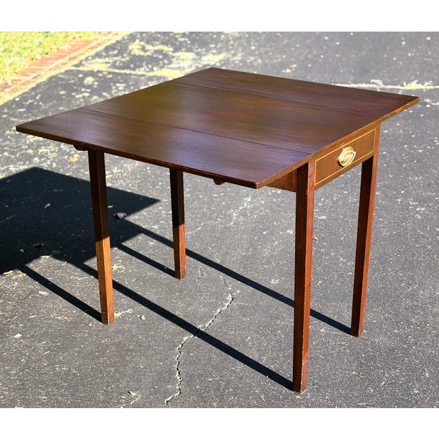 Wood 19th Century Federal Drop-Leaf Table For Sale - Image 7 of 9