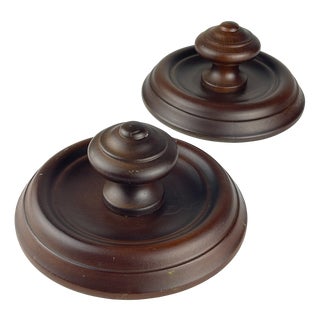 Art Deco Style Wooden Hangers, Italy, 1950s, Set of 2 For Sale