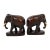 Vintage Hand-Carved Wooden Elephant Figurines – Set of 2 For Sale