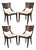 Late 20th Century Attributed to Pietro Constantini Italian Regency Mahogany Klismos Dining Chairs - Set of 4 For Sale