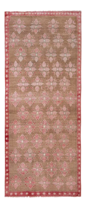 Vintage Floral Turkish Karapinar Rug 4'3" X 10'4"
