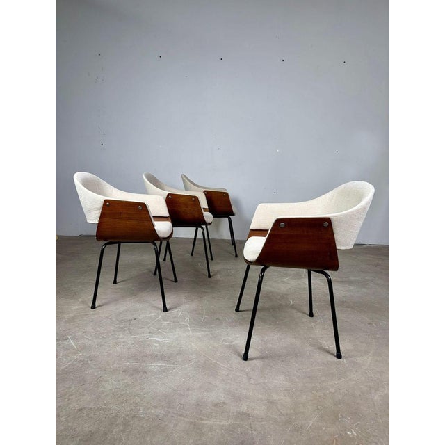 Wooden Shell Chairs, 1950s, Set of 4 For Sale - Image 3 of 10