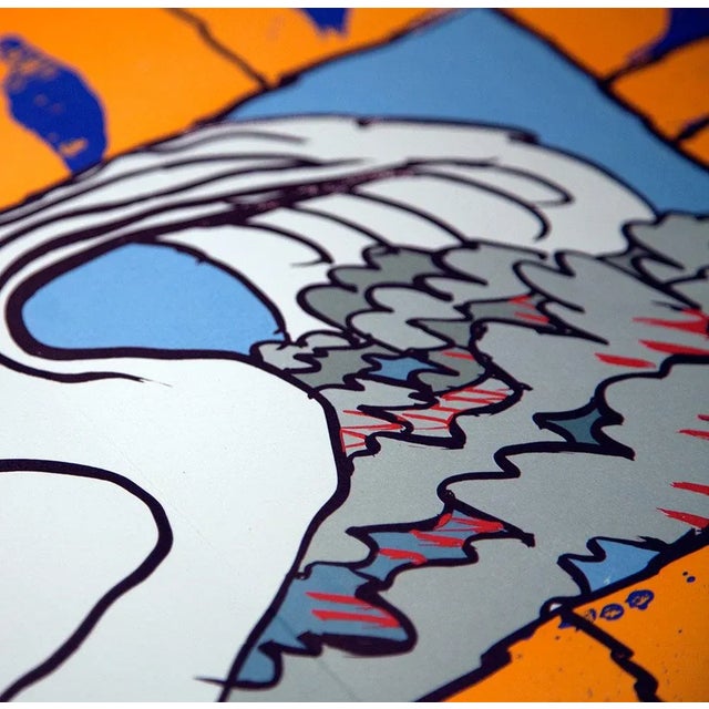 Abstract Pierre Alechinsky Original Lithograph Ltd 1981 W/Custom Framing For Sale - Image 3 of 5