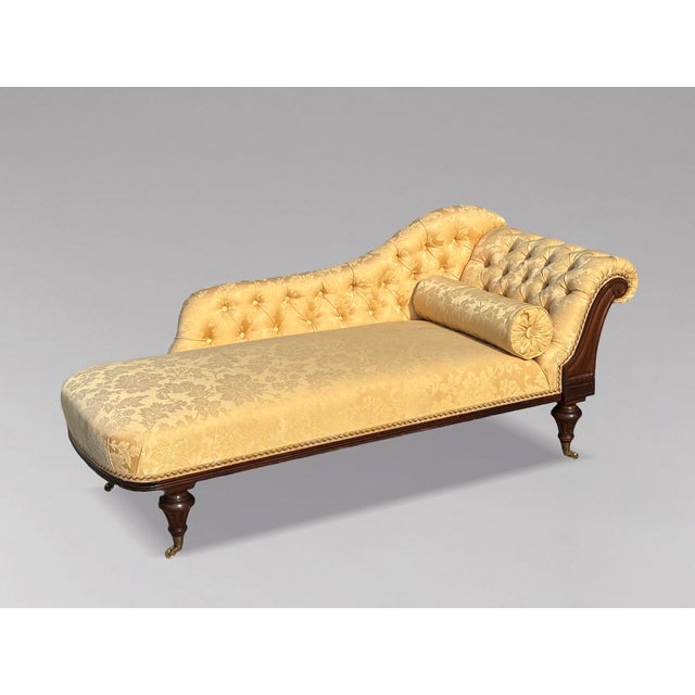 Hollywood Regency 19th Century Regency Mahogany Chaise Lounge, 1820 For Sale - Image 3 of 11