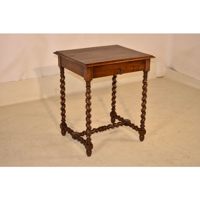 19th Century 19th Century Oak Side Table From England For Sale - Image 5 of 9